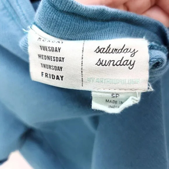 Saturday Sunday Anthropologie Joella Midi Dress Flowy Oversized Pockets Small - Picture 13 of 14